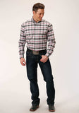 Roper Mens Long Sleeve Button Classic Ombre Stretch Poplin Western Shirt - Roper - Flyclothing LLC