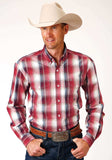 Roper Mens Long Sleeve Button Red Apple Plaid Western Shirt - Roper - Flyclothing LLC