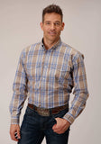 Roper Mens Long Sleeve Button Sandy Plaid Western Shirt - Roper - Flyclothing LLC