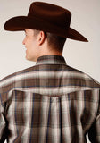 Roper Mens Long Sleeve Button Pinewood Plaid Western Shirt - Roper - Flyclothing LLC