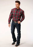 Roper Mens Long Sleeve Button Saddle Plaid Western Shirt - Roper - Flyclothing LLC