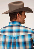 Roper Mens Long Sleeve Button Sunset Plaid Western Shirt - Roper - Flyclothing LLC