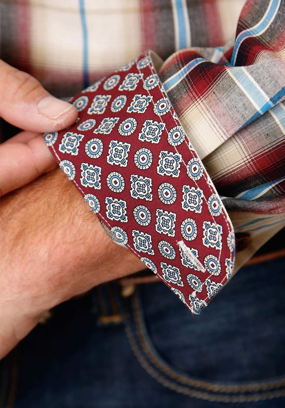 Roper Mens Long Sleeve Button Red Canyon Plaid Western Shirt - Roper - Flyclothing LLC