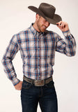 Roper Mens Long Sleeve Button Vintage Plaid Western Shirt - Roper - Flyclothing LLC