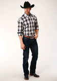 Roper Mens Long Sleeve Button Black Hills Plaid Western Shirt - Roper - Flyclothing LLC