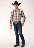 Roper Mens Long Sleeve Button Canyon Plaid Western Shirt - Roper - Flyclothing LLC
