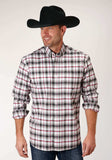 Roper Mens Long Sleeve Button Classic Ombre Stretch Poplin Western Shirt - Roper - Flyclothing LLC