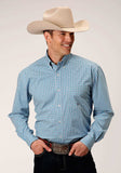 Roper Mens Long Sleeve Button Stretch Check Western Shirt - Roper - Flyclothing LLC
