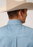 Roper Mens Long Sleeve Button Stretch Check Western Shirt - Roper - Flyclothing LLC
