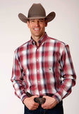 Roper Mens Long Sleeve Button Red Apple Plaid Western Shirt - Roper - Flyclothing LLC