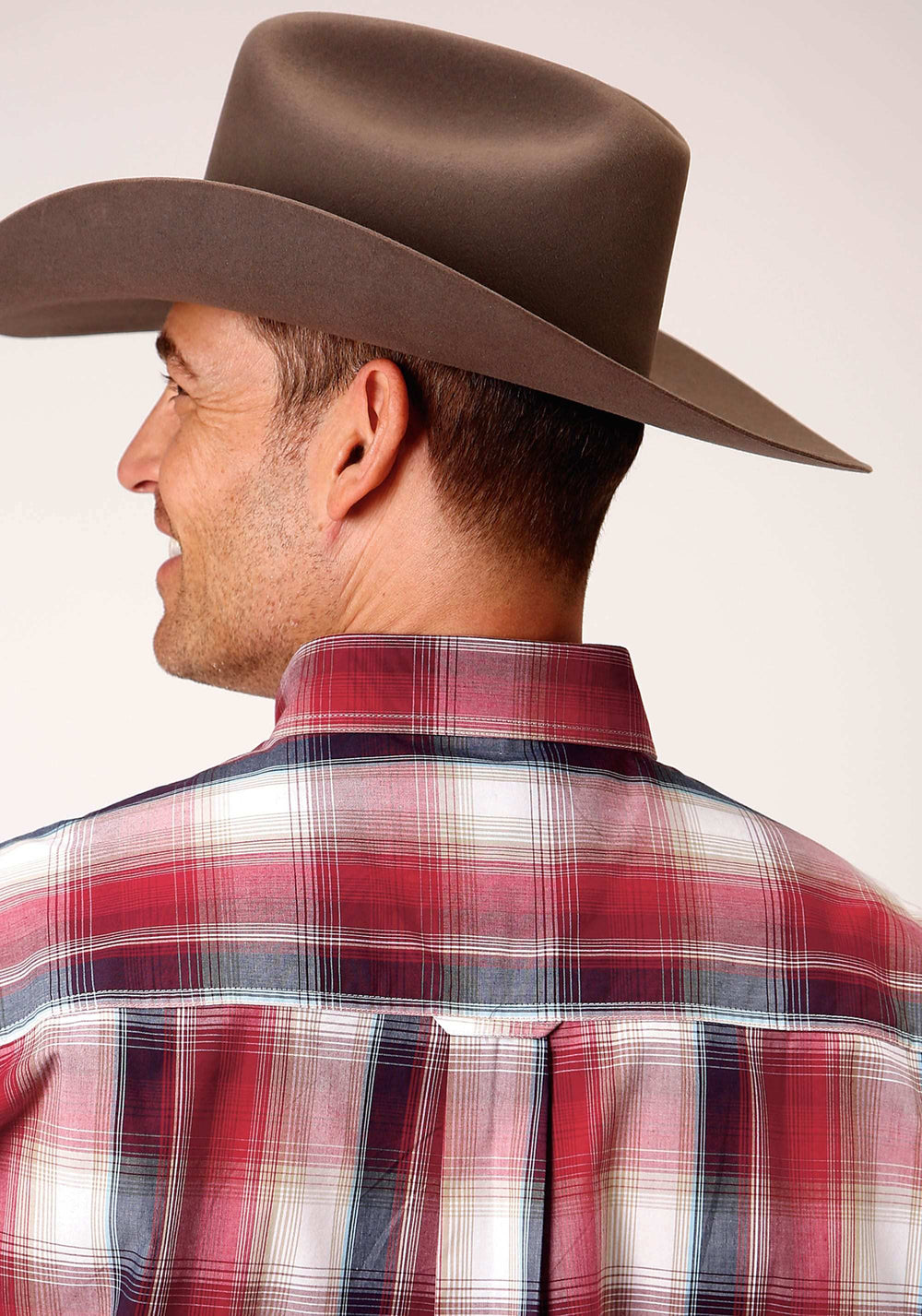 Roper Mens Long Sleeve Button Red Apple Plaid Western Shirt - Roper - Flyclothing LLC