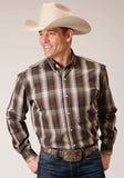 Roper Mens Long Sleeve Button Pinewood Plaid Western Shirt - Roper - Flyclothing LLC