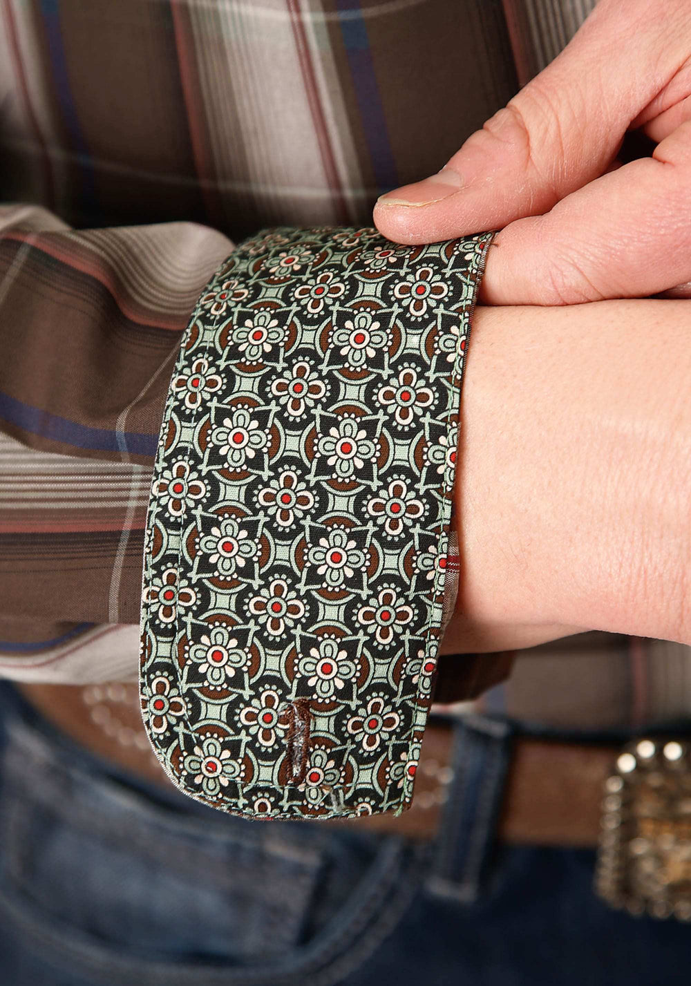 Roper Mens Long Sleeve Button Pinewood Plaid Western Shirt - Roper - Flyclothing LLC