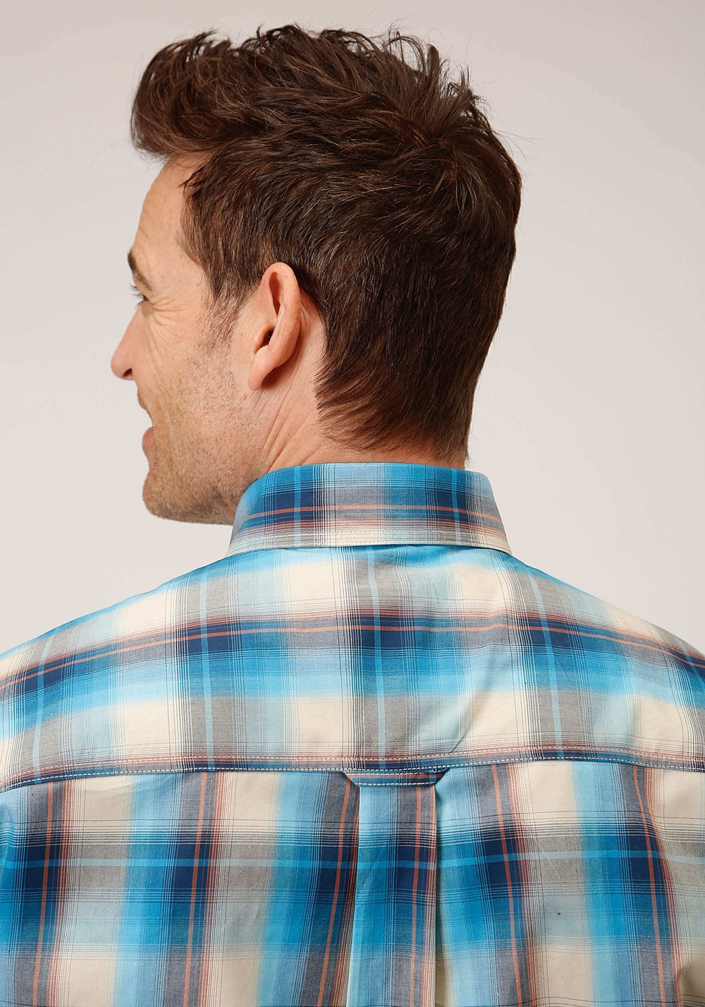 Roper Mens Long Sleeve Button Sunset Plaid Western Shirt - Roper - Flyclothing LLC