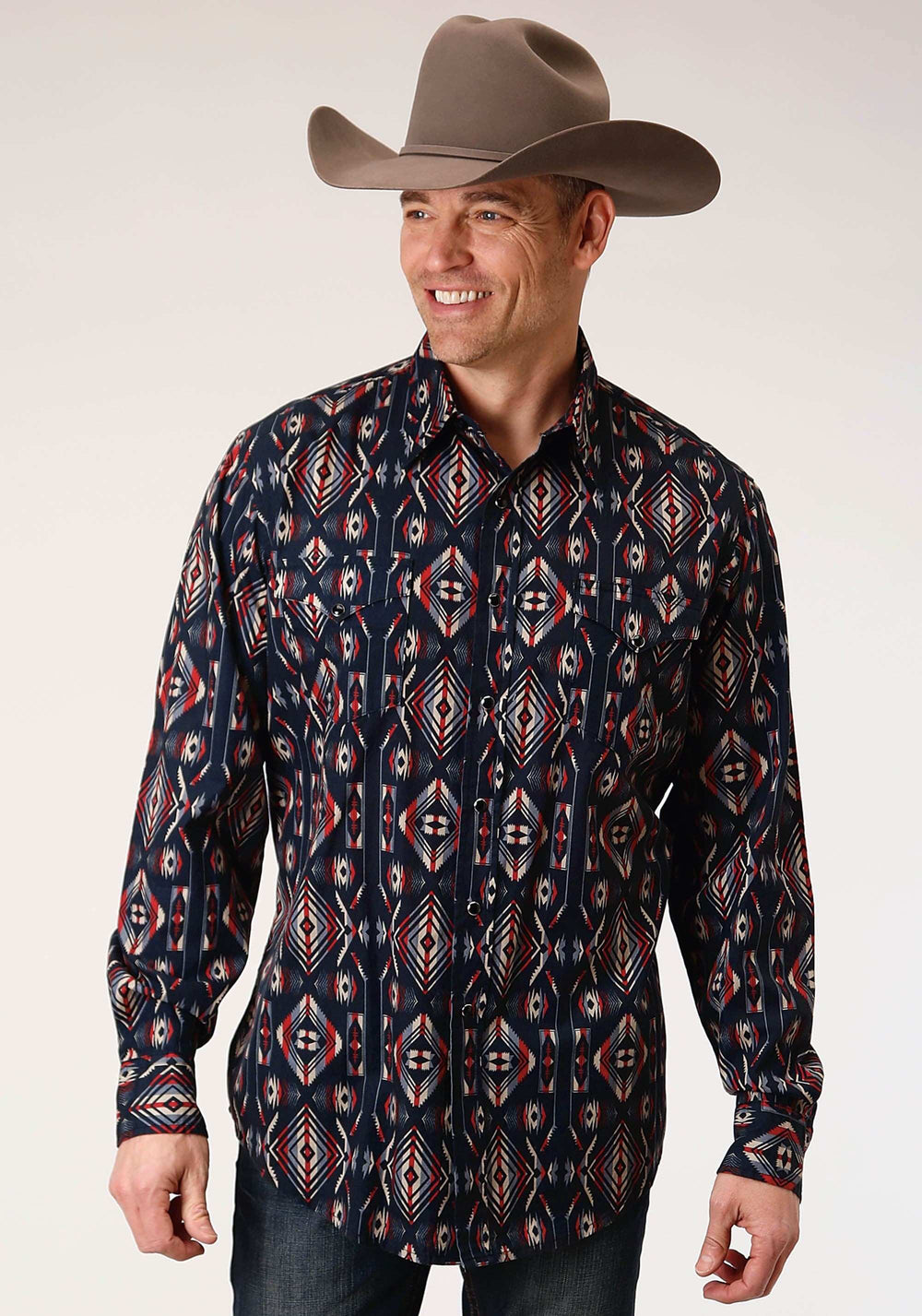 Roper Mens Long Sleeve Snap Blanket Stripe Western Shirt - Roper - Flyclothing LLC