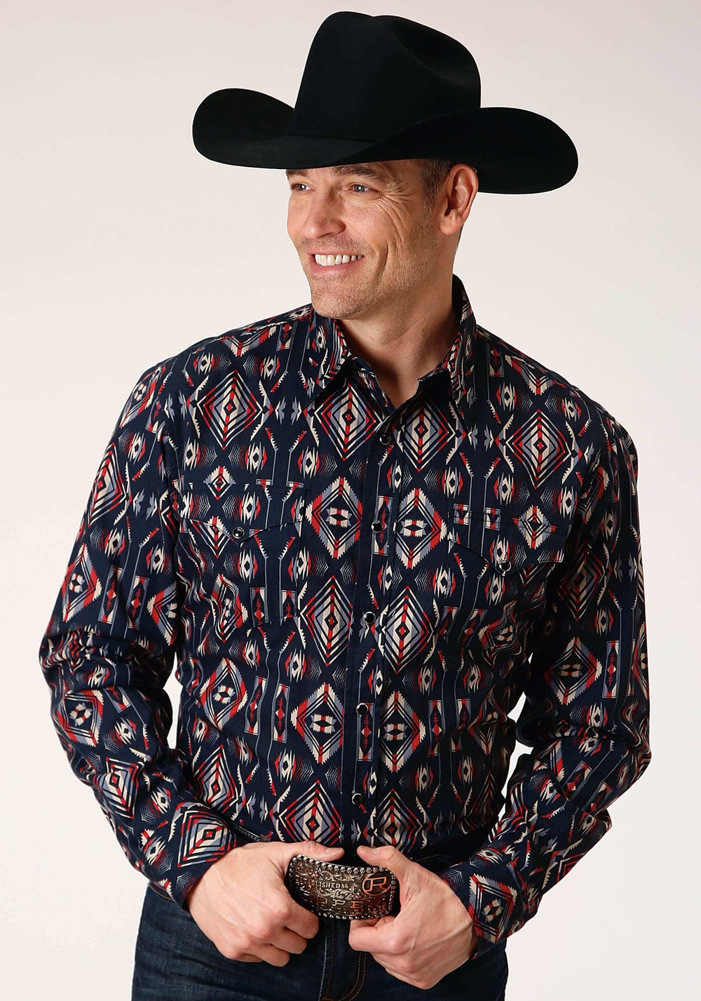Roper Mens Long Sleeve Snap Blanket Stripe Western Shirt - Roper - Flyclothing LLC