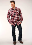 Roper Mens Long Sleeve Snap Unlined Flannel Plaid Shirt Western Shirt - Roper - Flyclothing LLC