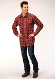 Roper Mens Long Sleeve Snap Unlined Flannel Plaid Shirt Western Shirt - Roper - Flyclothing LLC