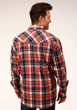 Roper Mens Long Sleeve Snap Unlined Flannel Plaid Shirt Western Shirt Tall Fit - Roper - Flyclothing LLC