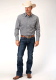 Roper Mens Long Sleeve Snap Silver Foulard Western Shirt Tall Fit - Roper - Flyclothing LLC