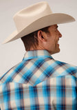 Roper Mens Long Sleeve Snap Sunset Plaid Western Shirt Tall Fit - Roper - Flyclothing LLC