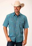 Roper Mens Short Sleeve Snap Victorian Foulard Western Shirt - Roper - Flyclothing LLC
