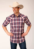 Roper Mens Short Sleeve Snap Independence Plaid Western Shirt - Roper - Flyclothing LLC