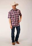Roper Mens Short Sleeve Snap Independence Plaid Western Shirt - Roper - Flyclothing LLC