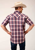 Roper Mens Short Sleeve Snap Independence Plaid Western Shirt - Roper - Flyclothing LLC