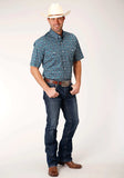 Roper Mens Short Sleeve Button Purple Sage Paisley Western Shirt - Roper - Flyclothing LLC
