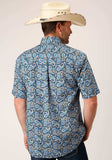 Roper Mens Short Sleeve Button Amarillo Paisley Western Shirt - Roper - Flyclothing LLC