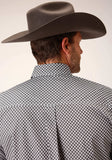 Roper Mens Short Sleeve Button Diamond Star Geo Grey Western Shirt - Roper - Flyclothing LLC