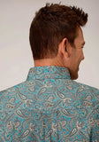 Roper Mens Short Sleeve Button Saddle Paisley Western Shirt - Roper - Flyclothing LLC