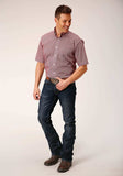 Roper Mens Short Sleeve Button Red Diamond Foulard Western Shirt - Roper - Flyclothing LLC