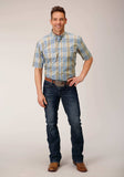 Roper Mens Short Sleeve Button Sandy Plaid Western Shirt - Roper - Flyclothing LLC