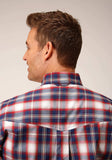 Roper Mens Short Sleeve Button Independence Plaid Western Shirt - Roper - Flyclothing LLC