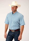 Roper Mens Short Sleeve Button Stretch Check Western Shirt - Roper - Flyclothing LLC