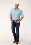 Roper Mens Short Sleeve Button Stretch Check Western Shirt - Roper - Flyclothing LLC