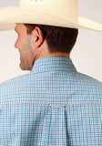 Roper Mens Short Sleeve Button Stretch Check Western Shirt - Roper - Flyclothing LLC