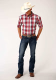 Roper Mens Short Sleeve Button Red Apple Plaid Western Shirt - Roper - Flyclothing LLC