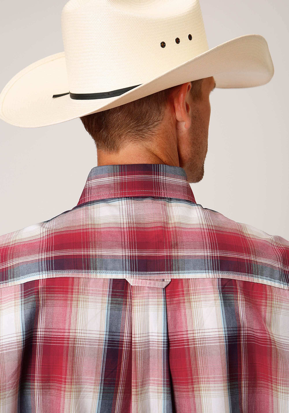 Roper Mens Short Sleeve Button Red Apple Plaid Western Shirt - Roper - Flyclothing LLC