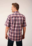 Roper Mens Short Sleeve Button Independence Plaid Western Shirt - Roper - Flyclothing LLC