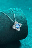 1 Carat Moissanite Floral Pendant Necklace - Trendsi - Flyclothing LLC