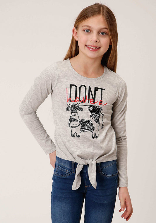 Roper Girls Long Sleeve Knit Poly Rayon Jersey Long Sleeve Scoop Neck T T-Shirt - Roper - Flyclothing LLC