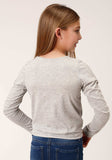 Roper Girls Long Sleeve Knit Poly Rayon Jersey Long Sleeve Scoop Neck T T-Shirt - Roper - Flyclothing LLC