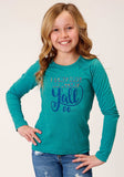 Roper Girls Long Sleeve Knit Poly Rayon Jersey Short Sleeve T T-Shirt - Roper - Flyclothing LLC