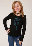 Roper Girls Long Sleeve Knit Poly Rayon Jersey Long Sleeve T T-Shirt - Roper - Flyclothing LLC