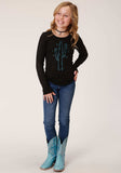 Roper Girls Long Sleeve Knit Poly Rayon Jersey Long Sleeve T T-Shirt - Roper - Flyclothing LLC
