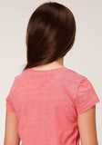Roper Girls Short Sleeve Knit Coral Poly Rayon Short Sleeve T T-Shirt - Roper - Flyclothing LLC