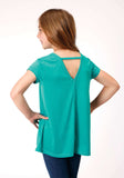 Roper Girls Short Sleeve Knit Poly Rayon Jersey Short Sleeve Swing T T-Shirt - Roper - Flyclothing LLC